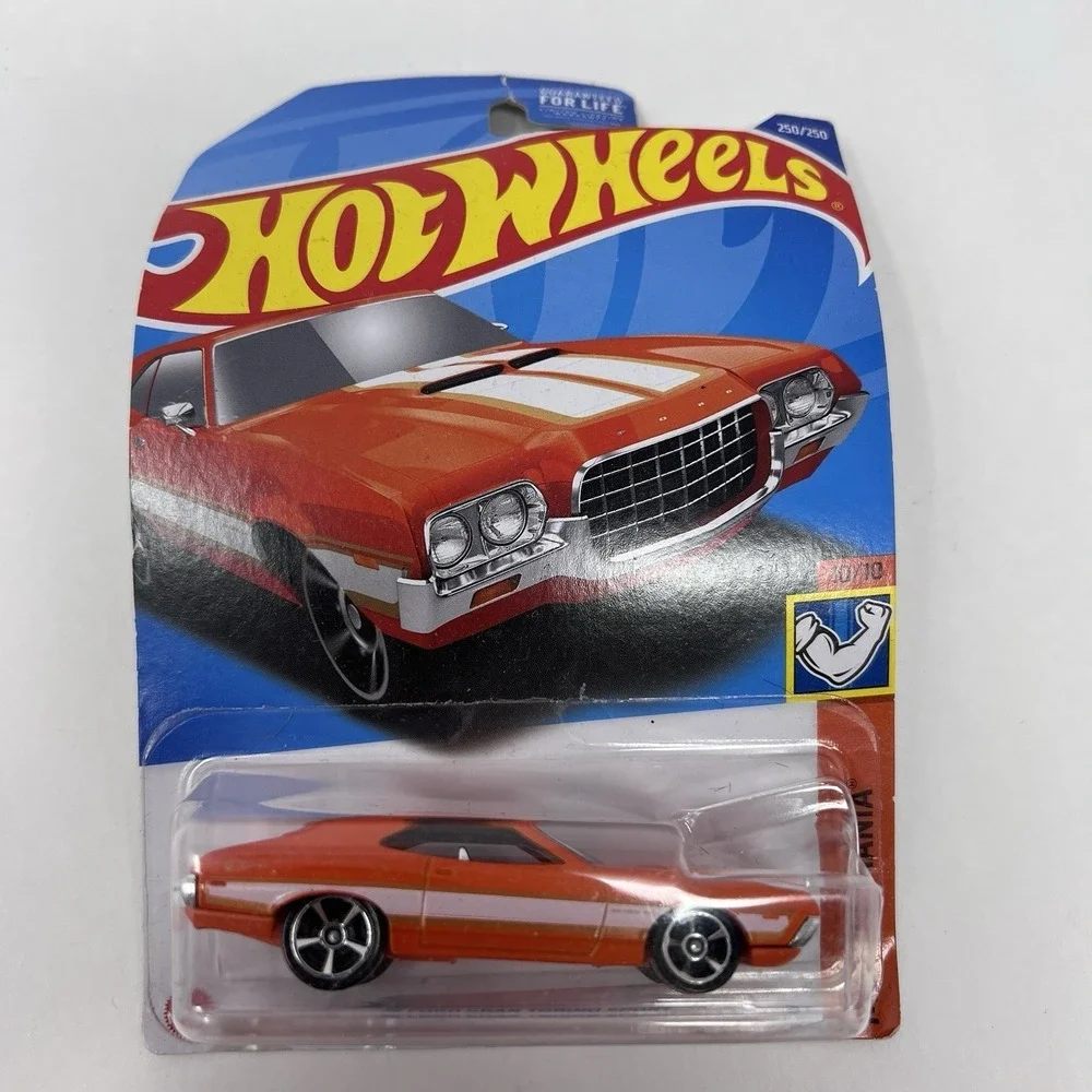 2022 Hot Wheels #250 Muscle Mania 10/10 '72 FORD GRAN TORINO SPORT Orange w/MC5s